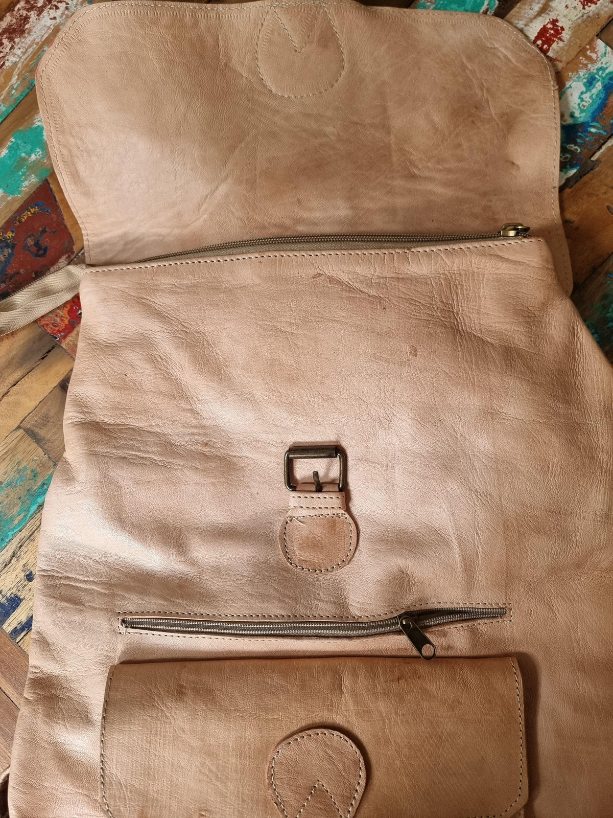 Large Tan Leather Backpack, Womens Rucksack, Handmade Moroccan Bag, Minimalist Travel Bag, Laptop Backpack for Women