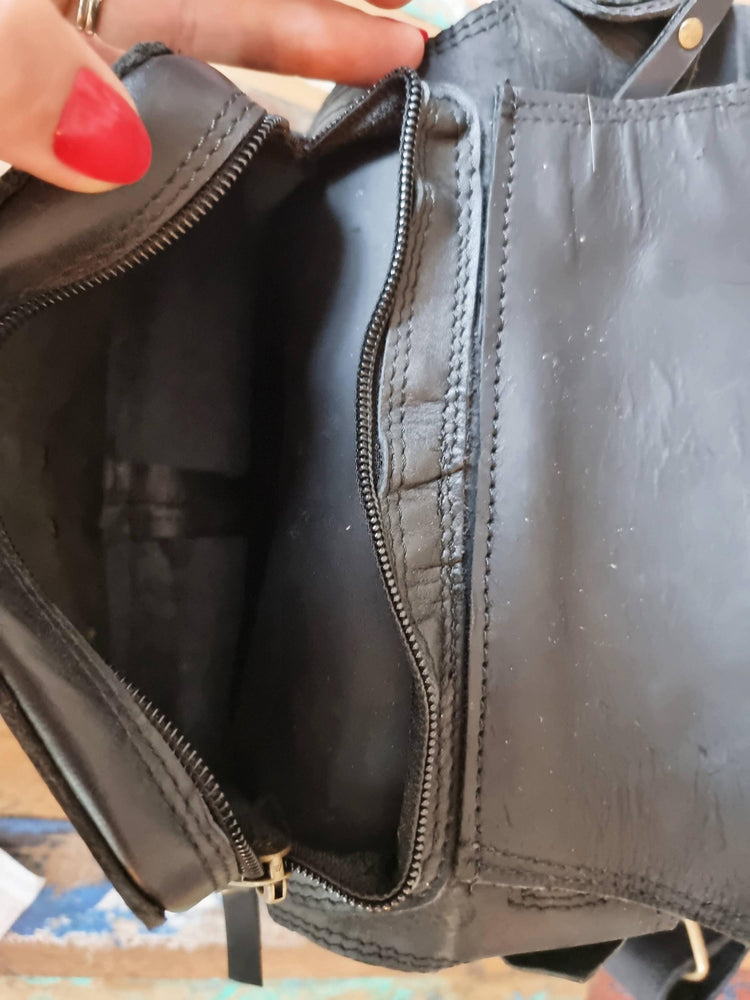 Womens Leather Fanny Pack: Boho Festival Hip Bag with Labradorite
