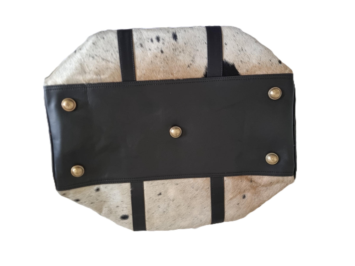 Cowhide Leather Travel Duffle Bag: Unisex Western Weekender