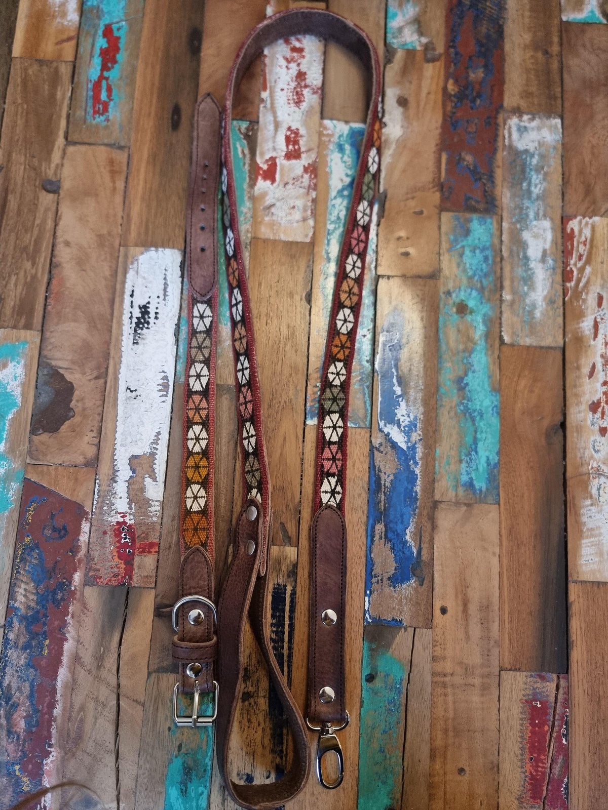 Boho dog collar for small dogs, tribal pet collar real leather, unique puppy collar with moroccan kilim, bohemian dog accessories gifts