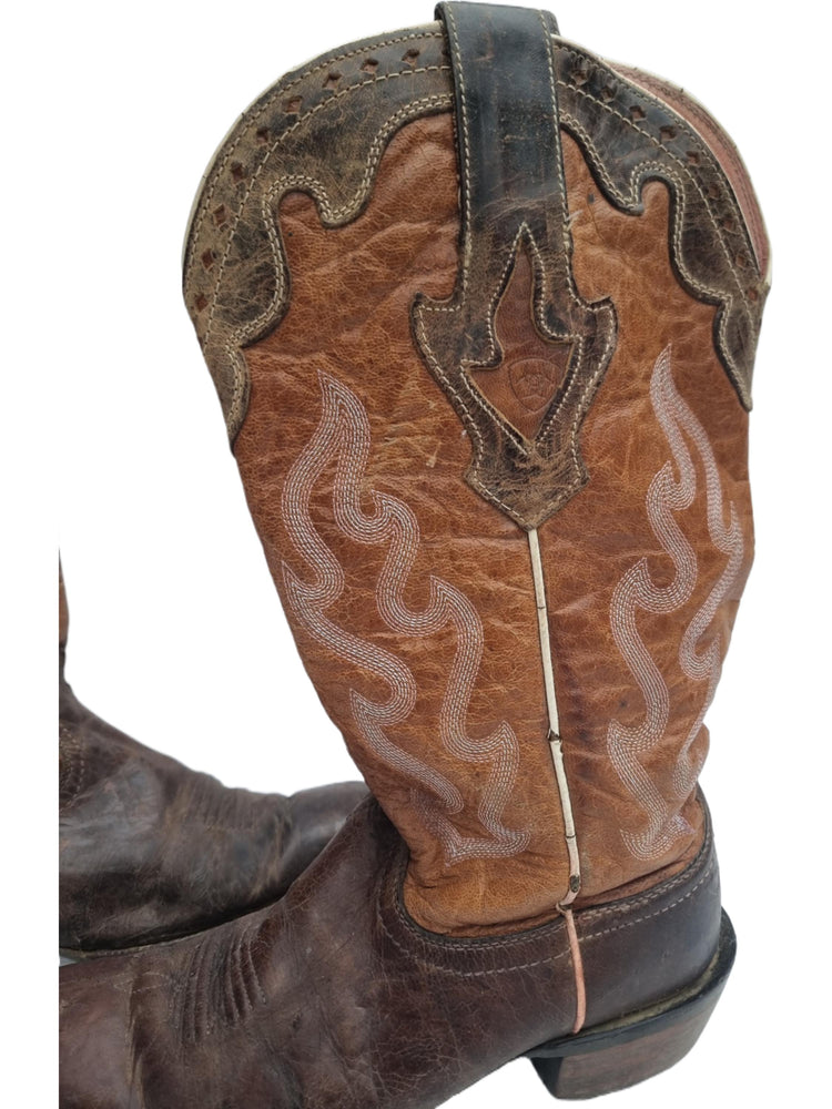 Vintage Leather Cowboy Boots US 8: 1970s Tan Western Boots