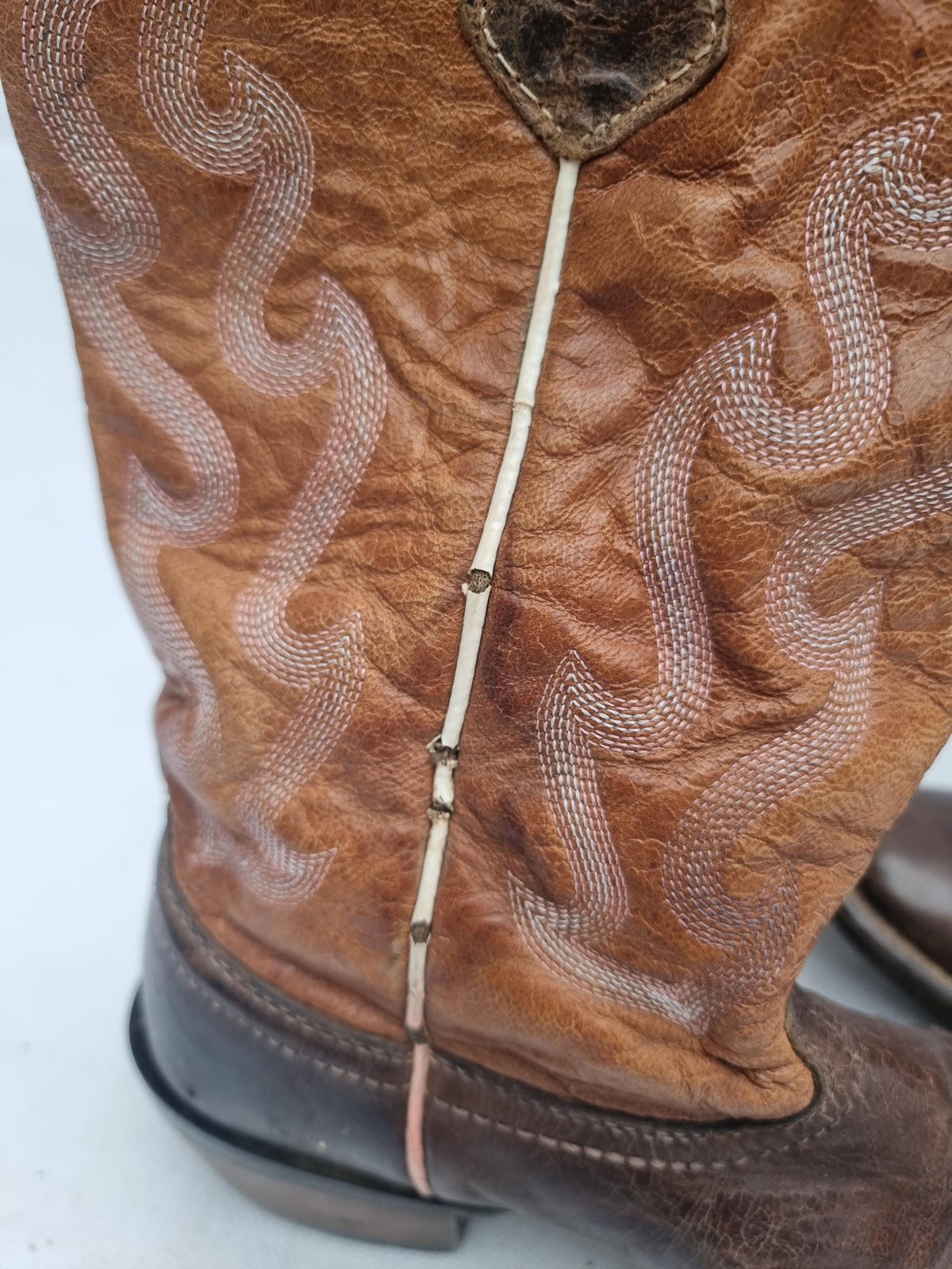 Vintage Leather Cowboy Boots US 8: 1970s Tan Western Boots
