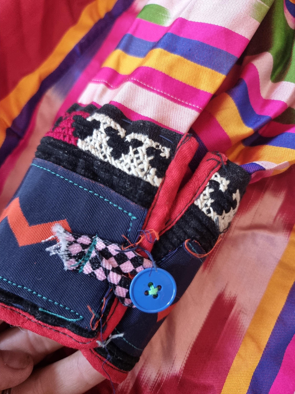 Vintage Moroccan Kimono – Embroidered Berber Jacket, Boho Duster Coat, Hippie Festival Layering Piece