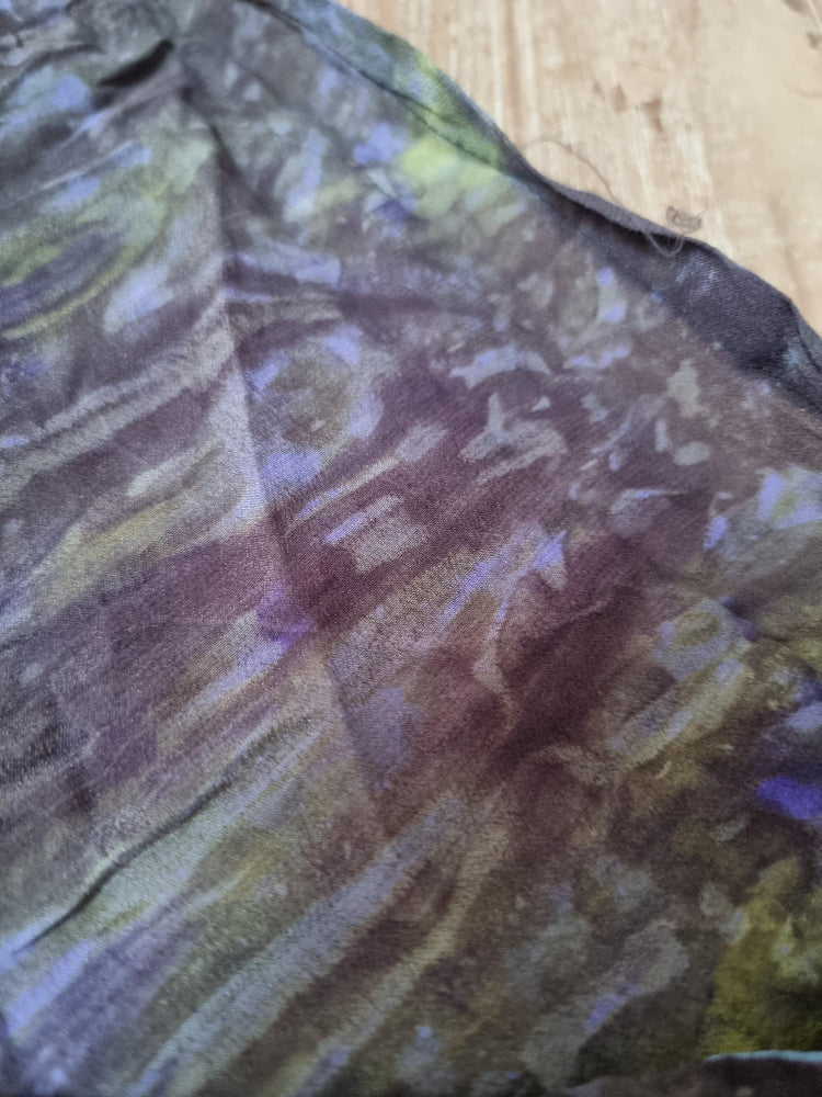 Tie Dye Silk Kaftan Dress: Boho Beach Cover-Up, Adjustable Fit