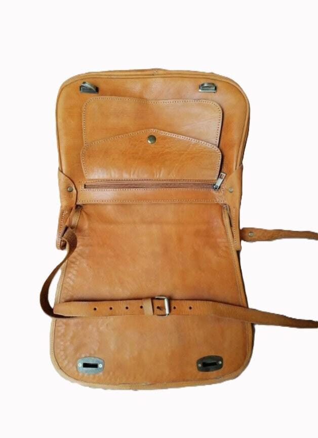 Moroccan Leather Handbag & Wallet Set – Boho Crossbody Purse and Wristlet Gift Set