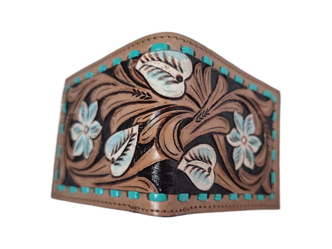 Hand Tooled Leather Bag & Wallet Set: Western Fringe Crossbody Purse