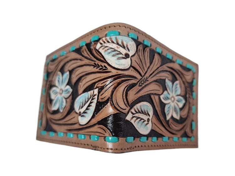 Hand Tooled Leather Bag & Wallet Set: Western Fringe Crossbody Purse