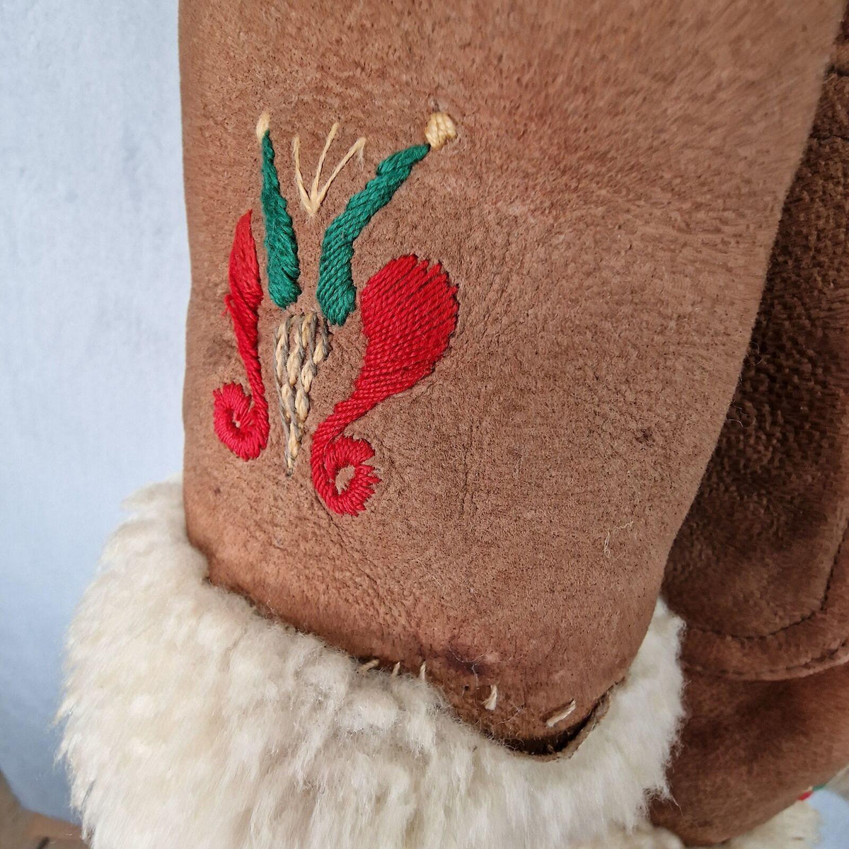 Embroidered Lambskin Afghan Coat: Vintage 70s Shearling Jacket