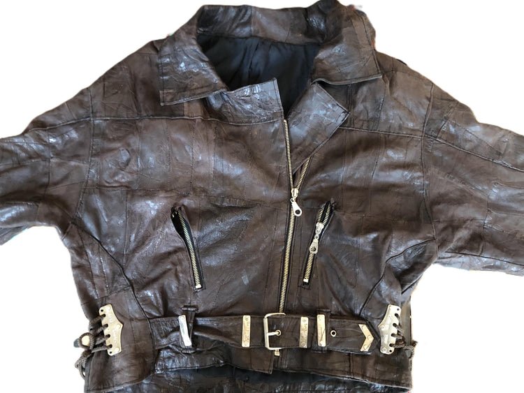 1989 Vintage Dr Martens Leather Jacket, Rare Brown Biker Jacket, Womens Punk Rock Jacket, Grunge Motorcycle Jacket, UK 10 12