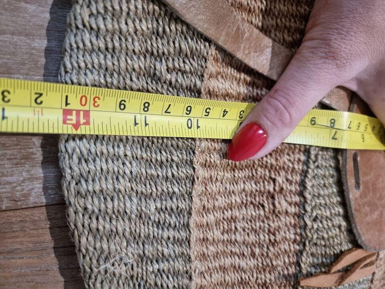 Handmade Sisal & Leather Kiondo Bag: African Boho Tote