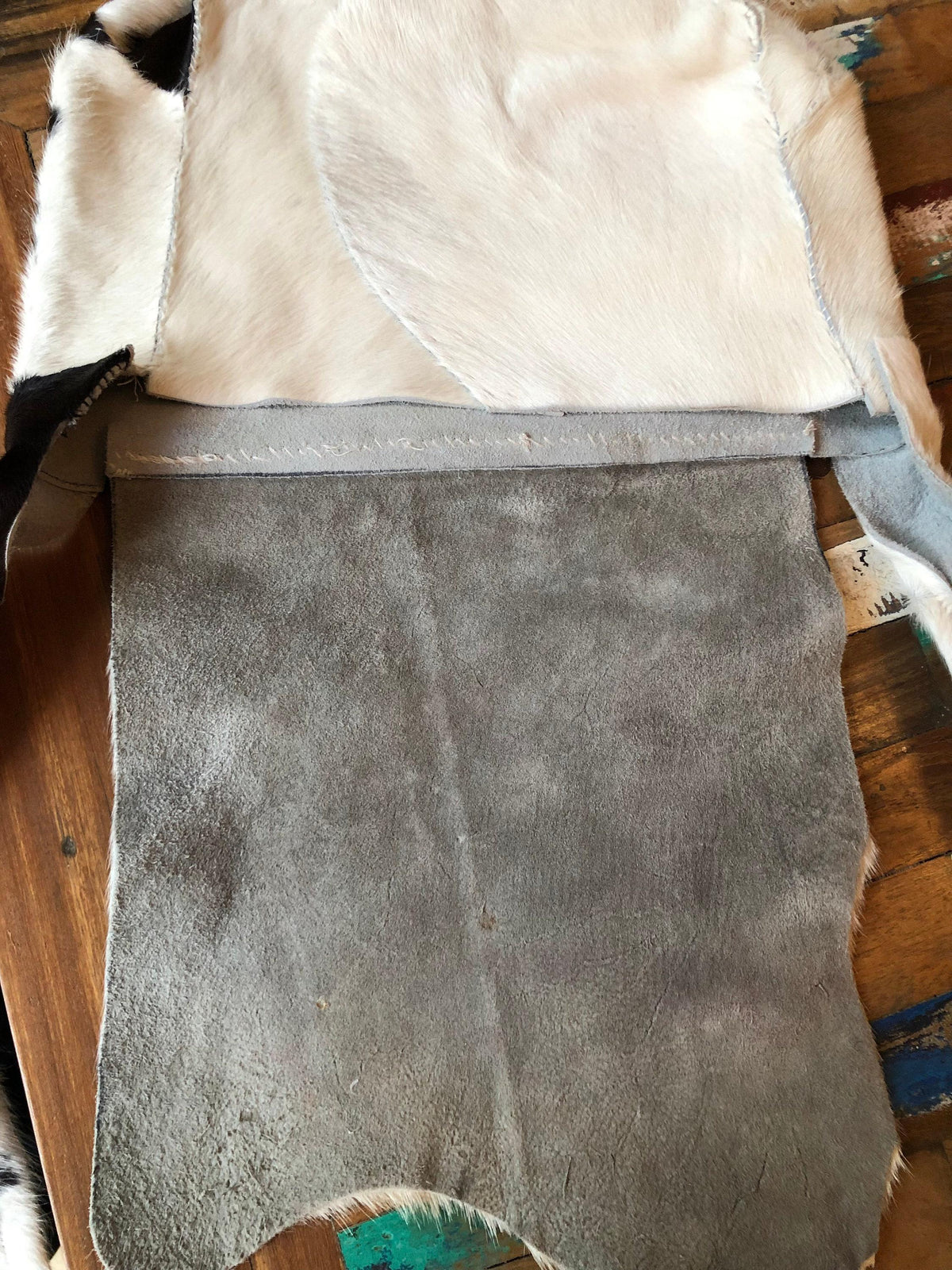 Cowhide Leather Crossbody Bag: Western Cow Print Saddle Bag