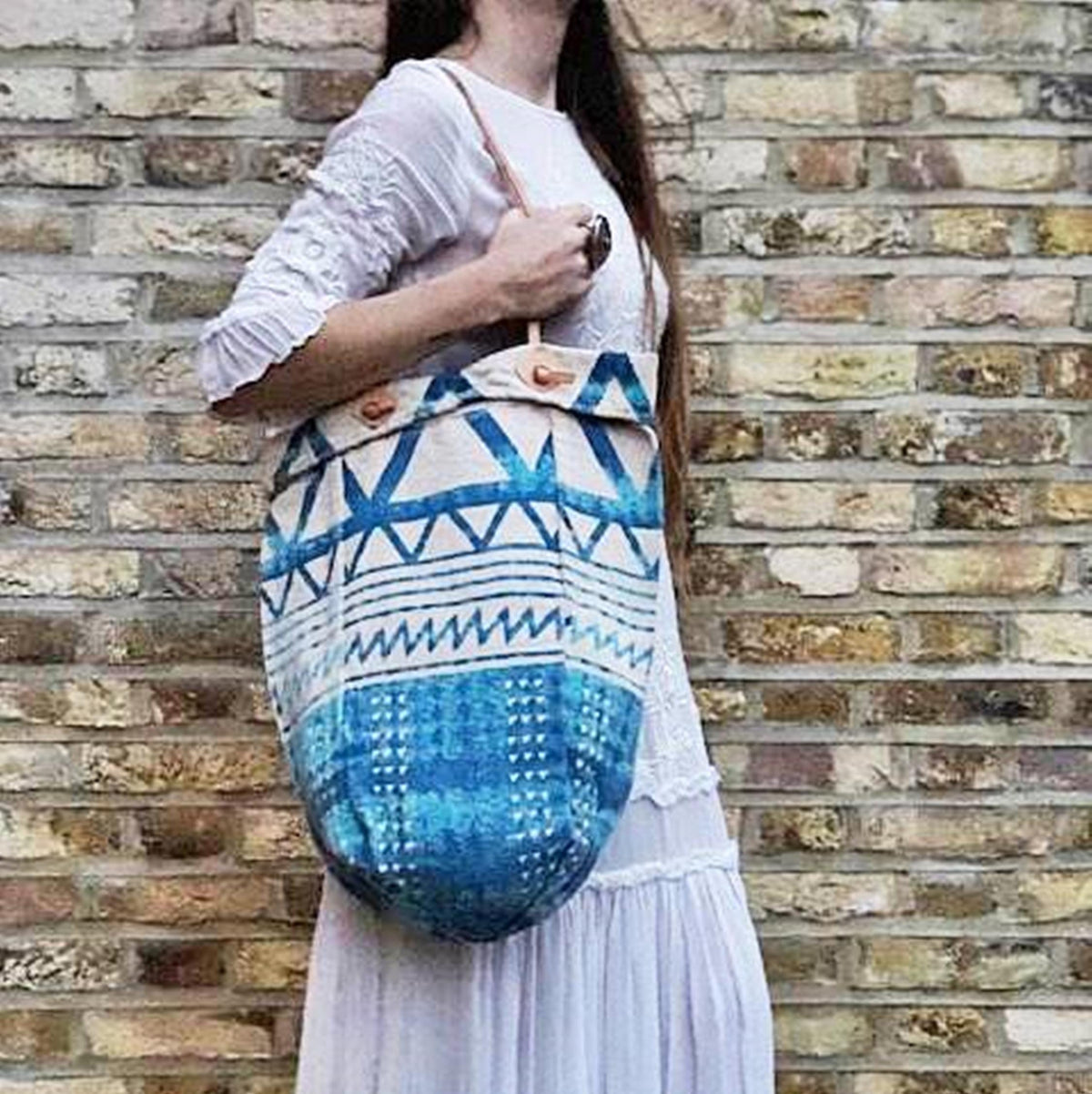 Woven Jute Leather Tote Bag: Large Boho Shoulder Bag