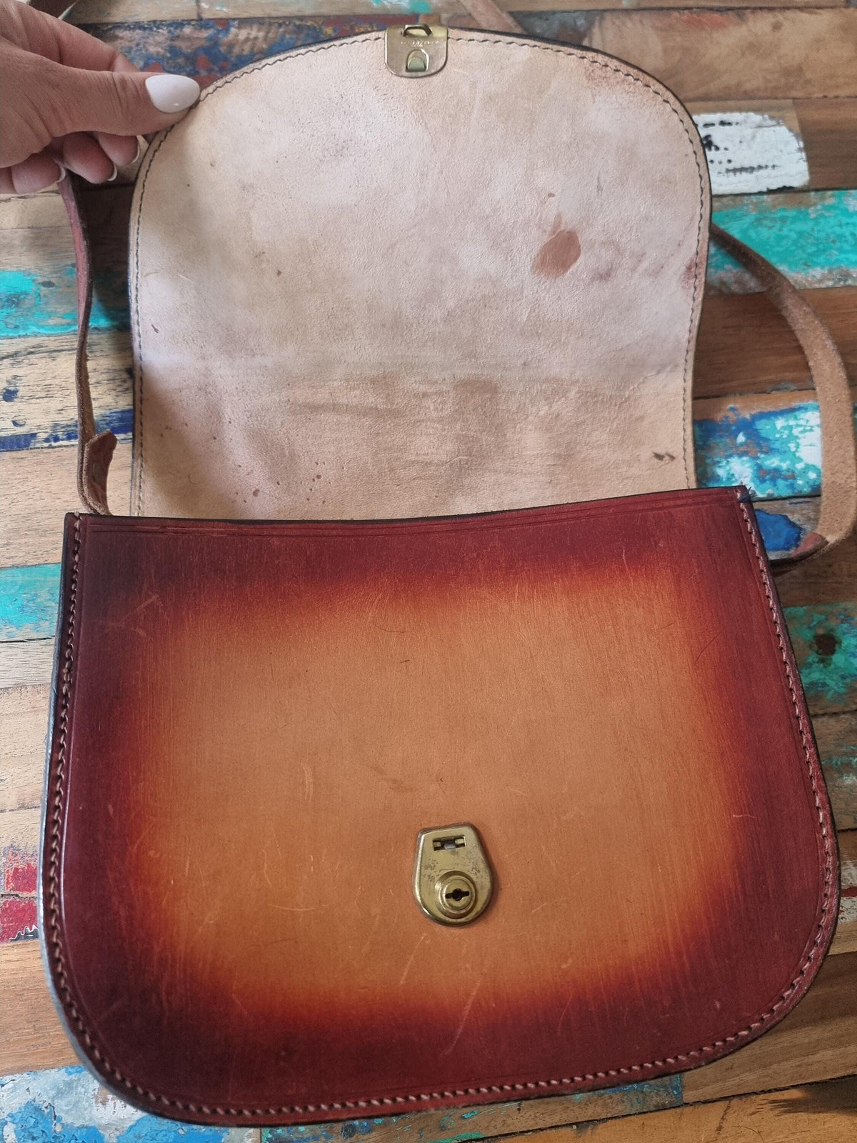 Vintage Tooled Leather Western Bag: Horse Design Cowgirl Purse