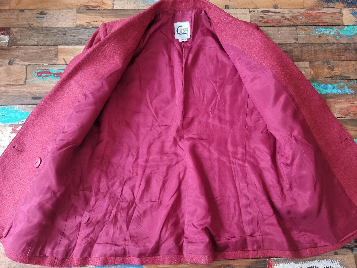 Vintage wool blazer with pin stripes - women's size 10 - classic chic jacket
