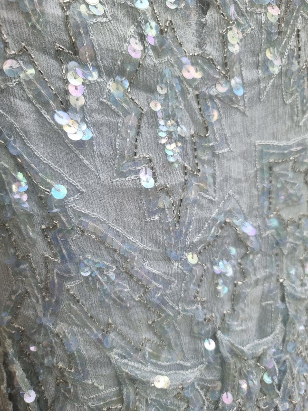 1980s Sequin Silk Blouse: Vintage Beaded Party Top, Size M