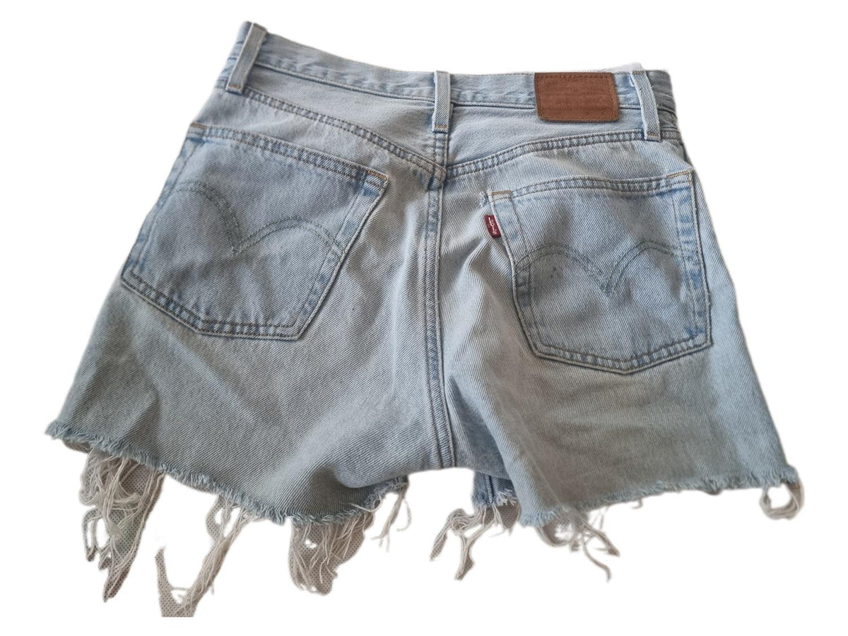 Vintage Levi's 90s Denim Shorts, High Waisted Cut Off Jeans, Grunge Y2K Festival Shorts, Distressed Unisex Denim