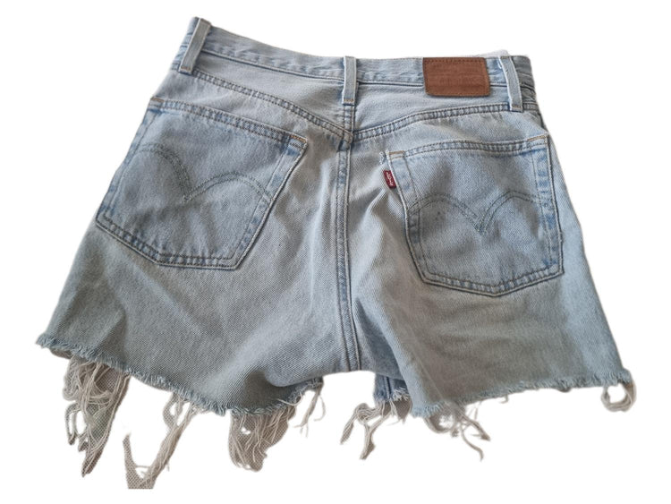 Vintage Levi's 90s Denim Shorts, High Waisted Cut Off Jeans, Grunge Y2K Festival Shorts, Distressed Unisex Denim