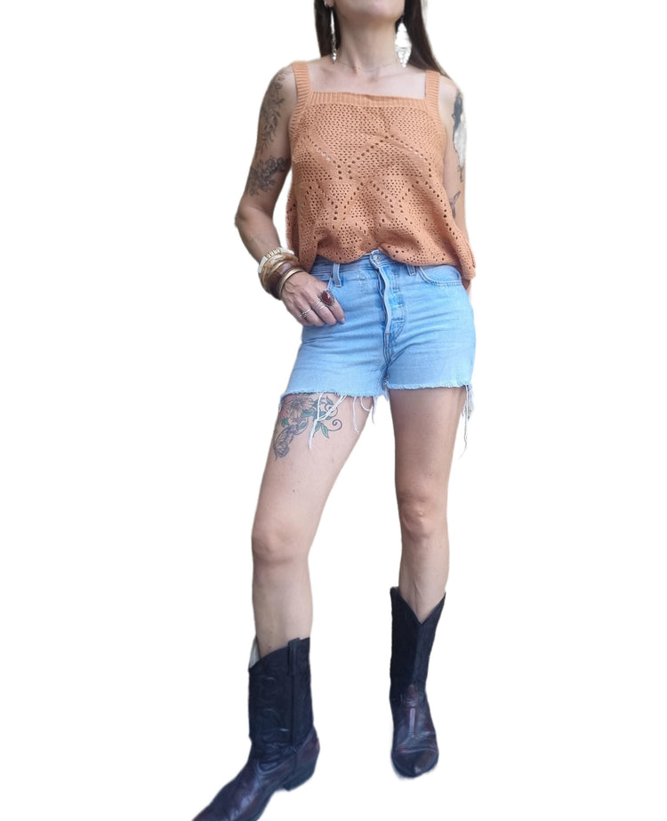 Vintage Levi's 90s Denim Shorts, High Waisted Cut Off Jeans, Grunge Y2K Festival Shorts, Distressed Unisex Denim
