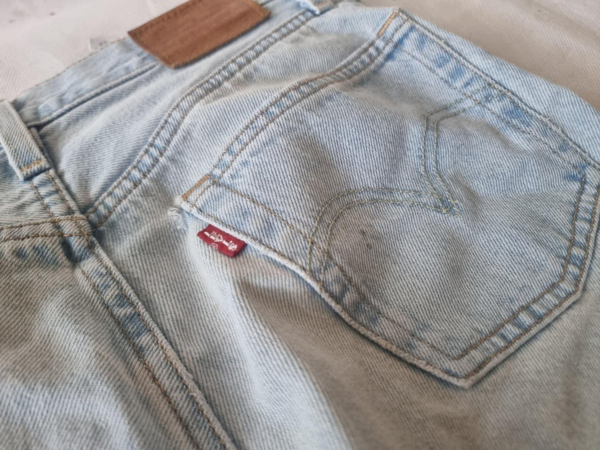 Vintage Levi's 90s Denim Shorts, High Waisted Cut Off Jeans, Grunge Y2K Festival Shorts, Distressed Unisex Denim
