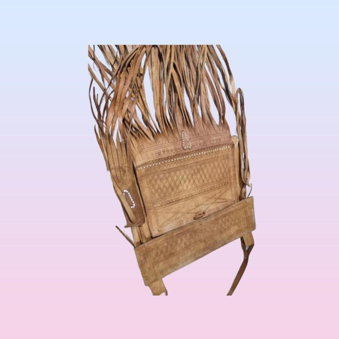 Vintage Leather Fringe Bag: Berber Design, Handmade Moroccan Purse