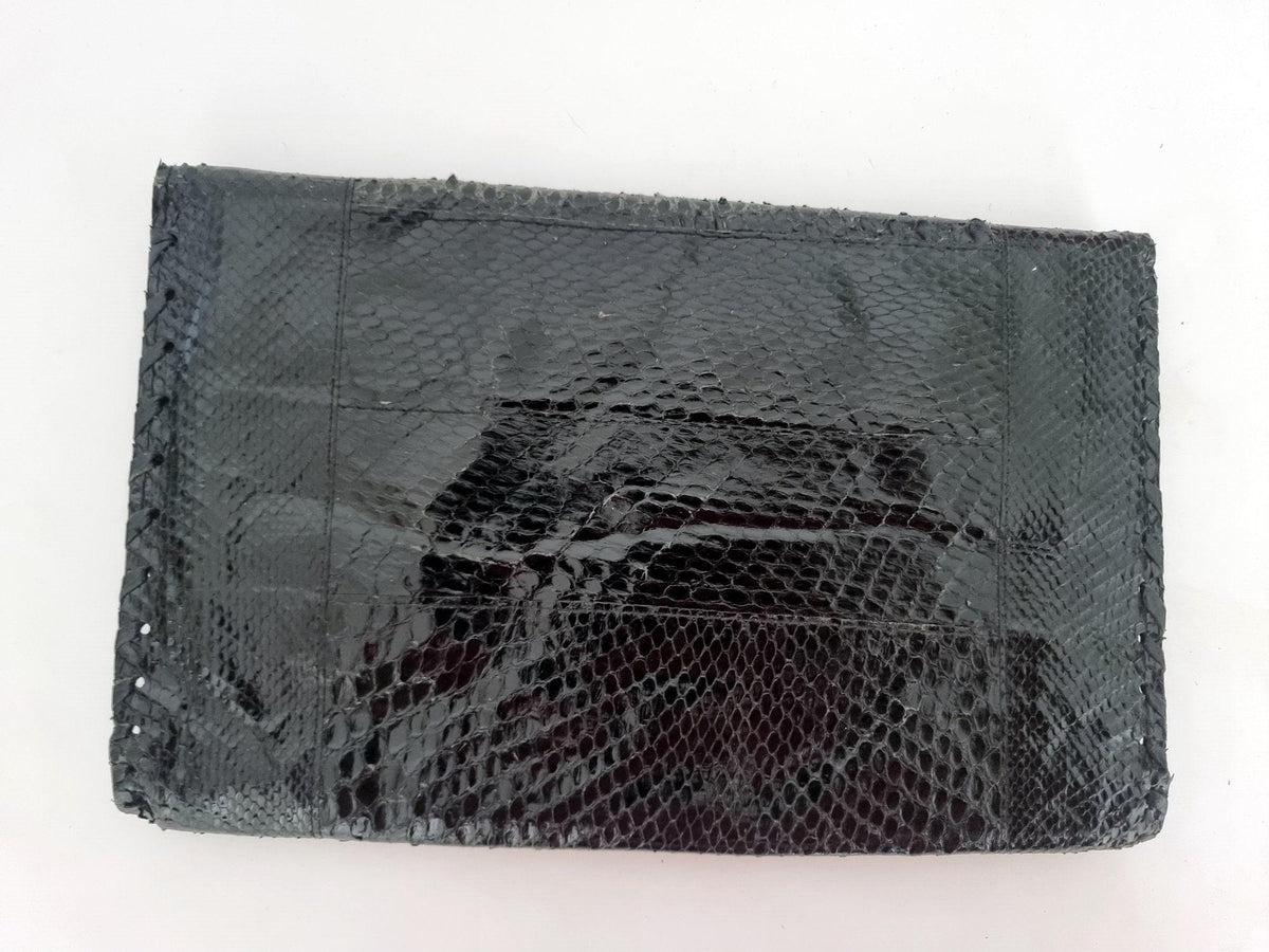 Art Nouveau Snake Leather Clutch Bag | Vintage Victorian Lady Hand Painted Purse | Gothic Boho Evening Bag | Unique Handmade Leather Bag