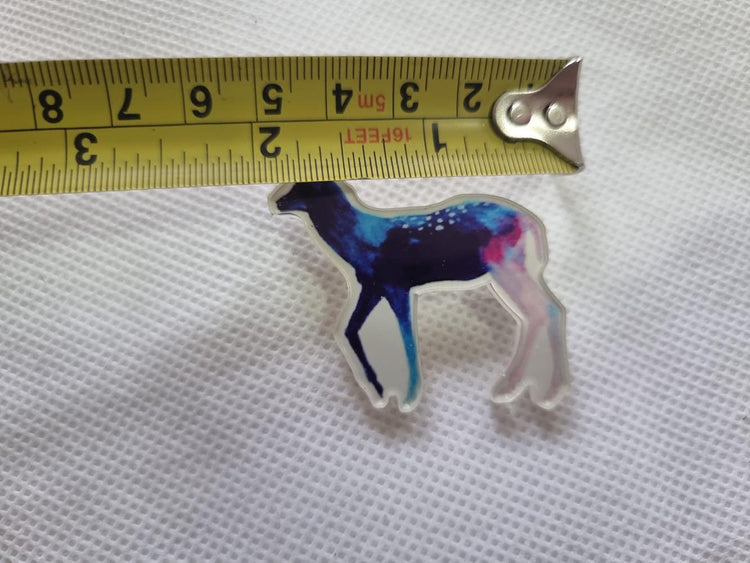 Celestial Deer Brooch: Laser-Cut Galaxy Stag Pin
