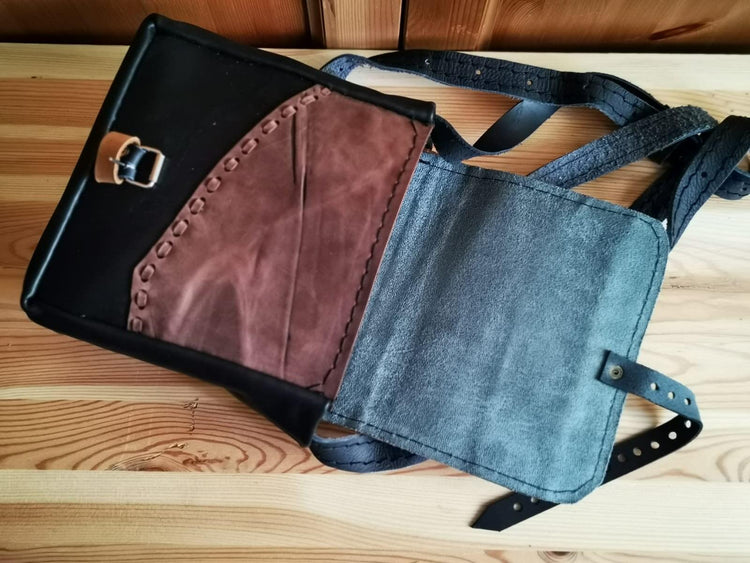 Tower Bridge Leather Saddle Bag: Upcycled London Souvenir