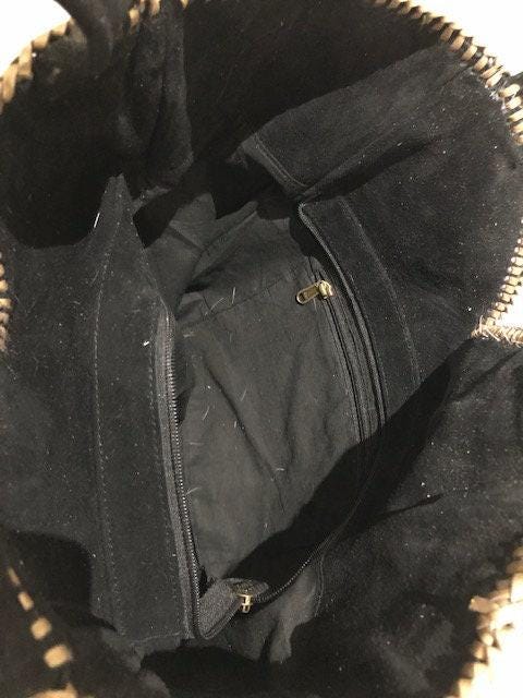 Cowhide Leather Tote Bag, Western Leather Shoulder Bag, Cowgirl Purse, Hair On Hide Handbag, Large Leather Shopper, Boho Festival Tote