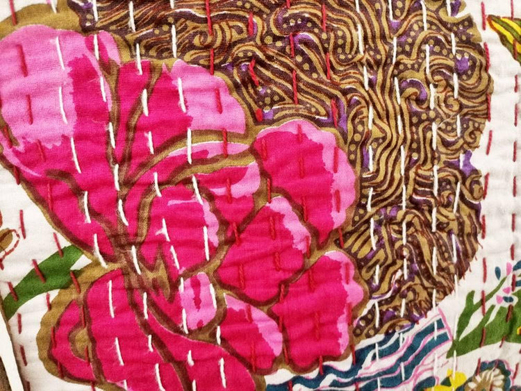 Handmade Leather Floral Hobo Bag: Vintage Boho Tapestry Tote