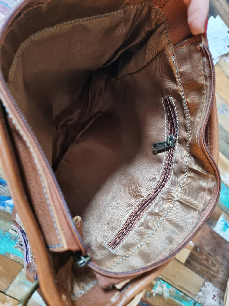 Cowhide Leather Crossbody Bag, Western Hair On Hide Purse, Boho Leather Satchel, Handmade Native Style Shoulder Tote