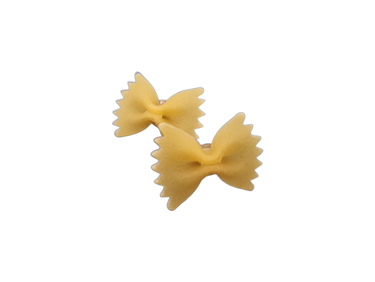 Farfalle Pasta Earrings | Handmade Food Jewellery Studs | Cute Bow Tie Pasta Earrings | Quirky Italian Gift for Food Lovers & Chefs