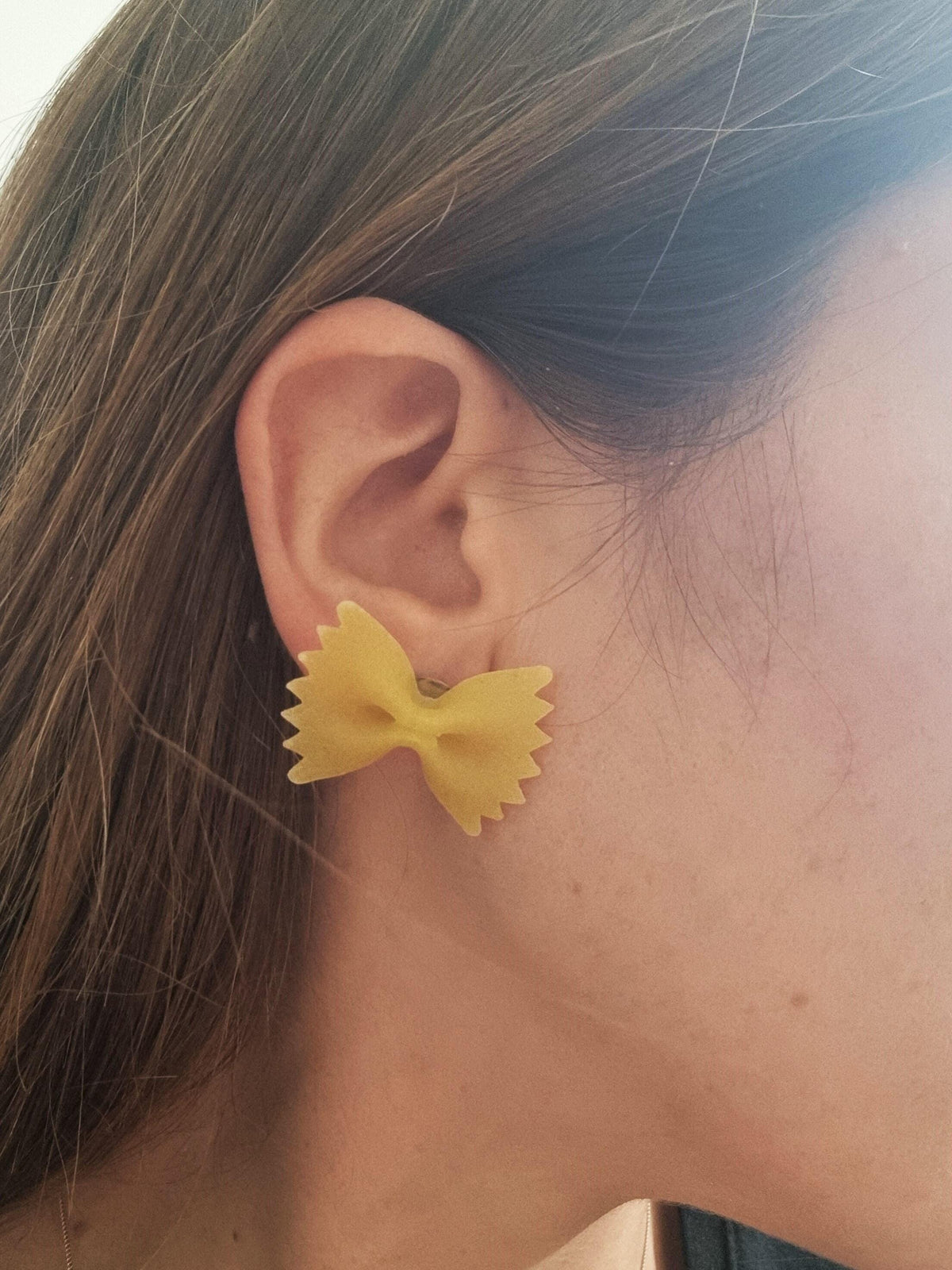 Farfalle Pasta Earrings | Handmade Food Jewellery Studs | Cute Bow Tie Pasta Earrings | Quirky Italian Gift for Food Lovers & Chefs