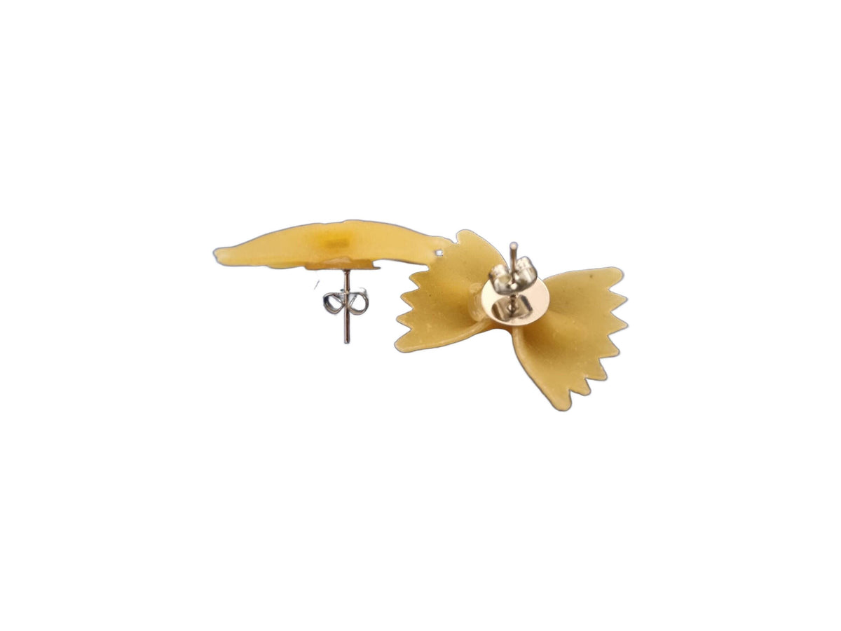 Farfalle Pasta Earrings | Handmade Food Jewellery Studs | Cute Bow Tie Pasta Earrings | Quirky Italian Gift for Food Lovers & Chefs