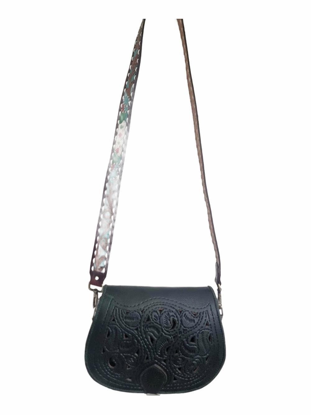 Four Aces Poker Leather Bag Strap, Hand Painted Playing Cards Replacement Strap, Western Detachable Boho Shoulder Strap