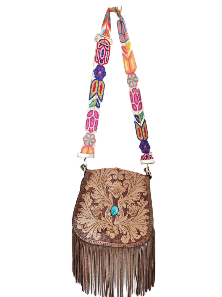 Boho Embroidered Handbag Strap: Woven Crossbody Replacement Guitar Strap