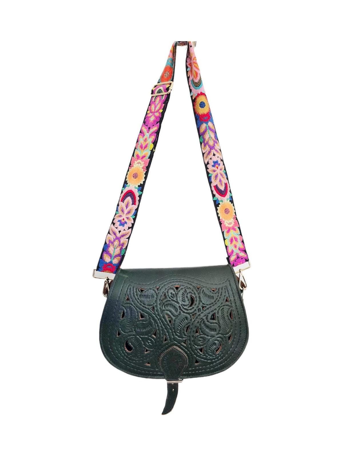 Boho Embroidered Handbag Strap: Woven Crossbody Replacement Guitar Strap