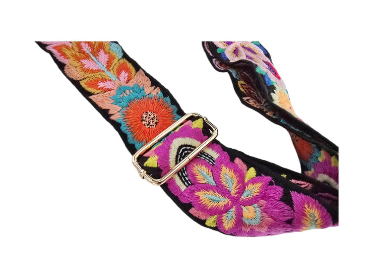 Boho Embroidered Handbag Strap: Woven Crossbody Replacement Guitar Strap