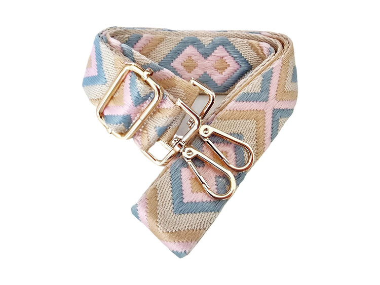 Adjustable Boho Bag Strap: Woven Cotton Crossbody Replacement Belt
