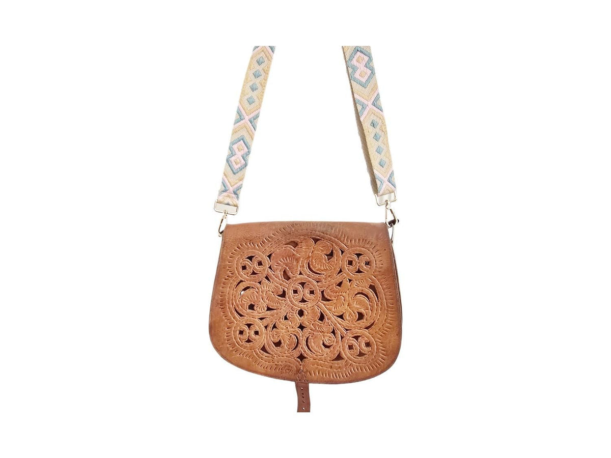 Adjustable Boho Bag Strap: Woven Cotton Crossbody Replacement Belt