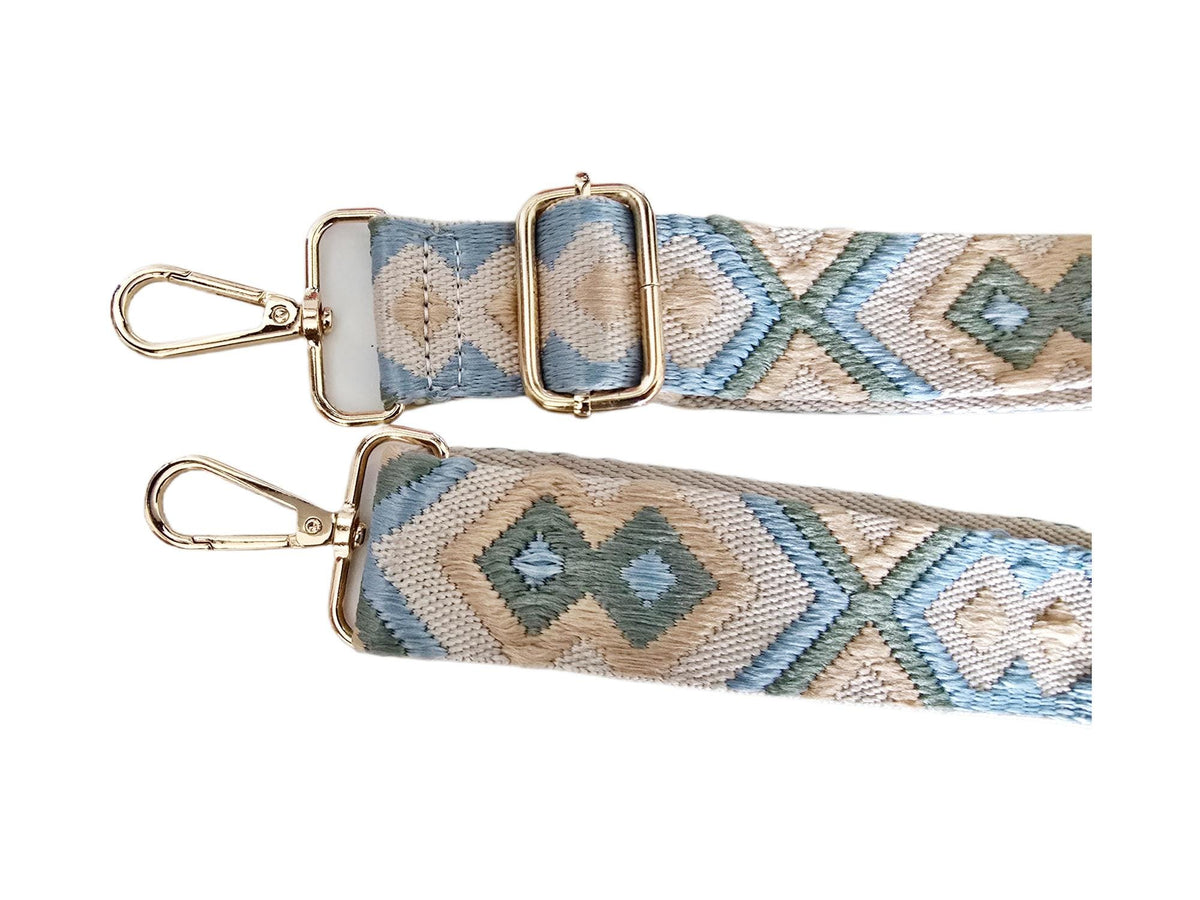 Woven Geometric Bag Strap: Adjustable Crossbody Purse Strap