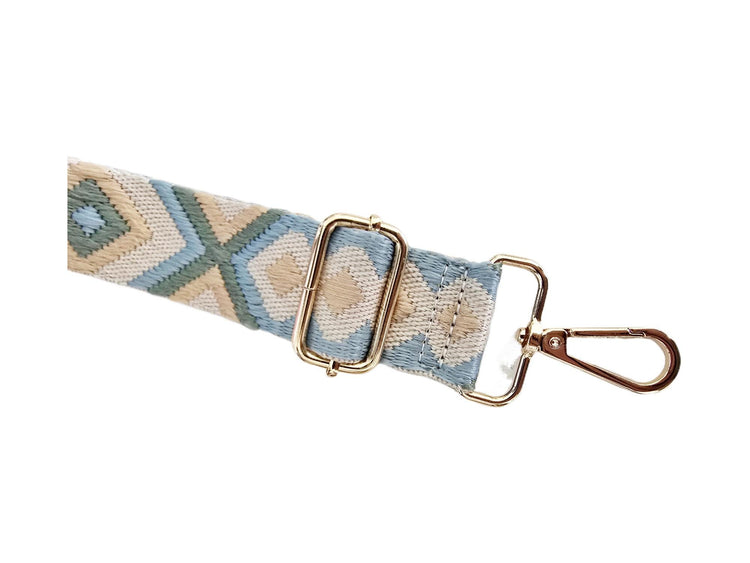 Woven Geometric Bag Strap: Adjustable Crossbody Purse Strap