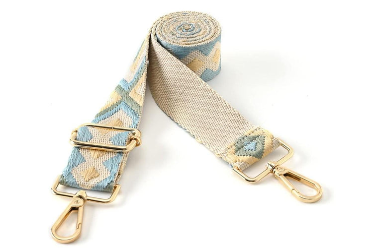 Woven Geometric Bag Strap: Adjustable Crossbody Purse Strap