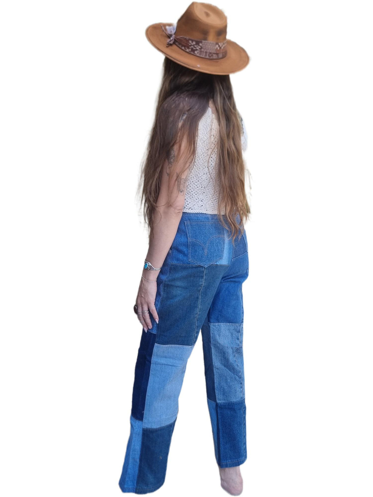 Vintage Levi's Patchwork Straight Leg Patchwork Jeans: Y2K Denim Trousers XS-S, Women Festival Outfit