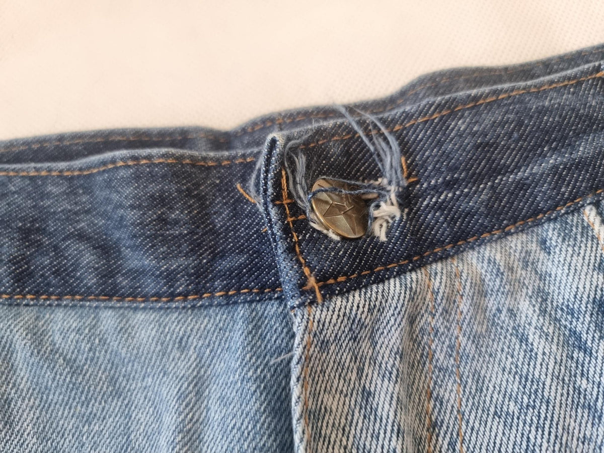 Vintage Levi's Patchwork Straight Leg Patchwork Jeans: Y2K Denim Trousers XS-S, Women Festival Outfit