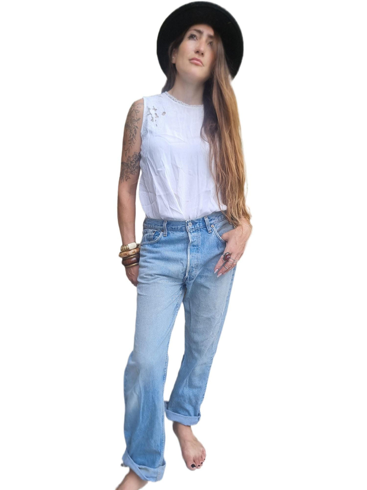 Vintage Levi's Baggy Jeans: Y2K Stonewashed Blue Denim, Unisex Oversized Fit