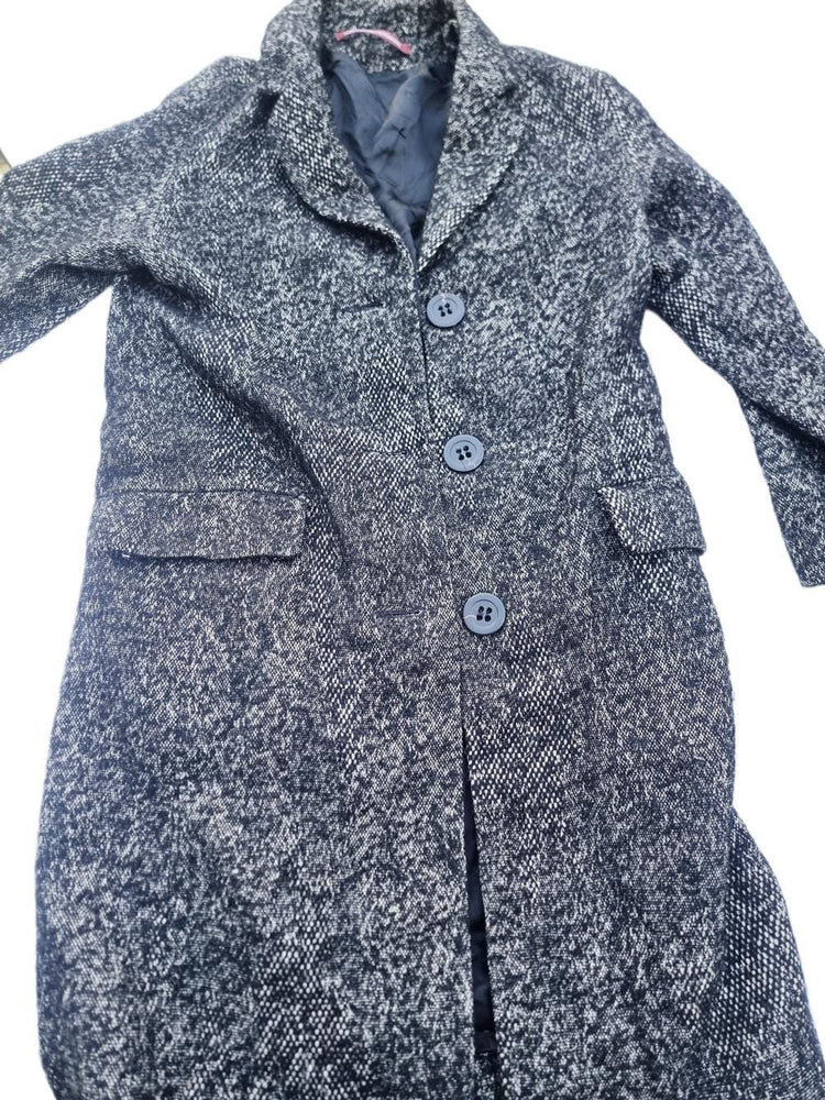 Comptoir des Cotonniers Tweed Coat Houndstooth French Designer Jacket Vintage Y2K Wool Midi Coat Women