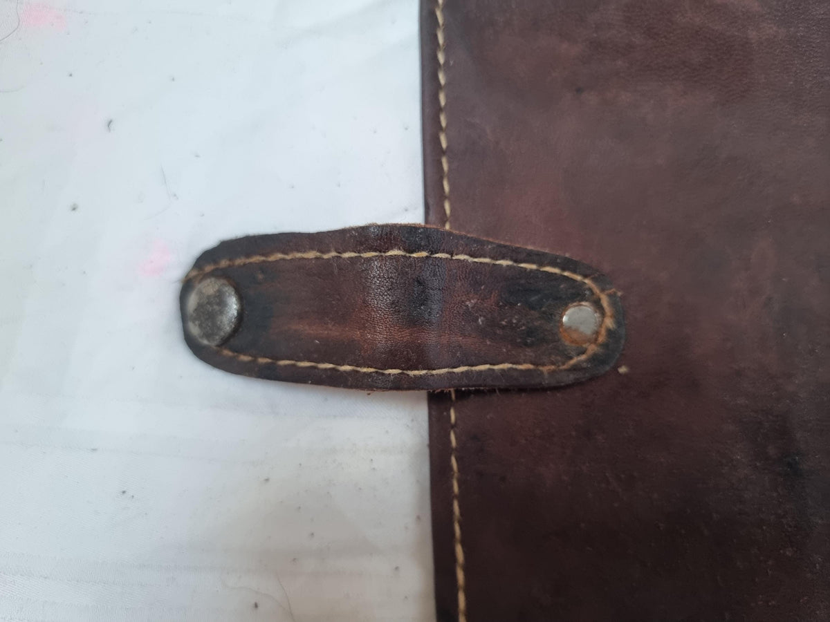 Embroidered Leather Hippie Wallet: Vintage Bifold Purse