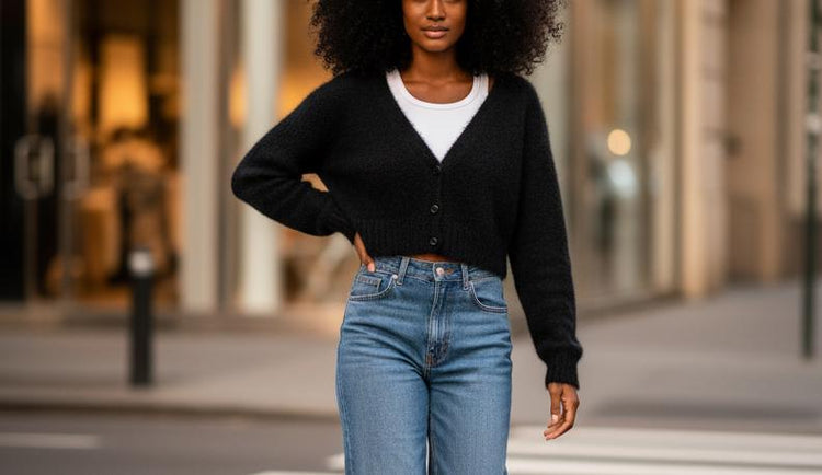 Hand Knit Wool Cardigan, Cashmere Jumper, Angora Wool Sweater, Boho Cottagecore Fashion, Vintage Crop Jacket S M