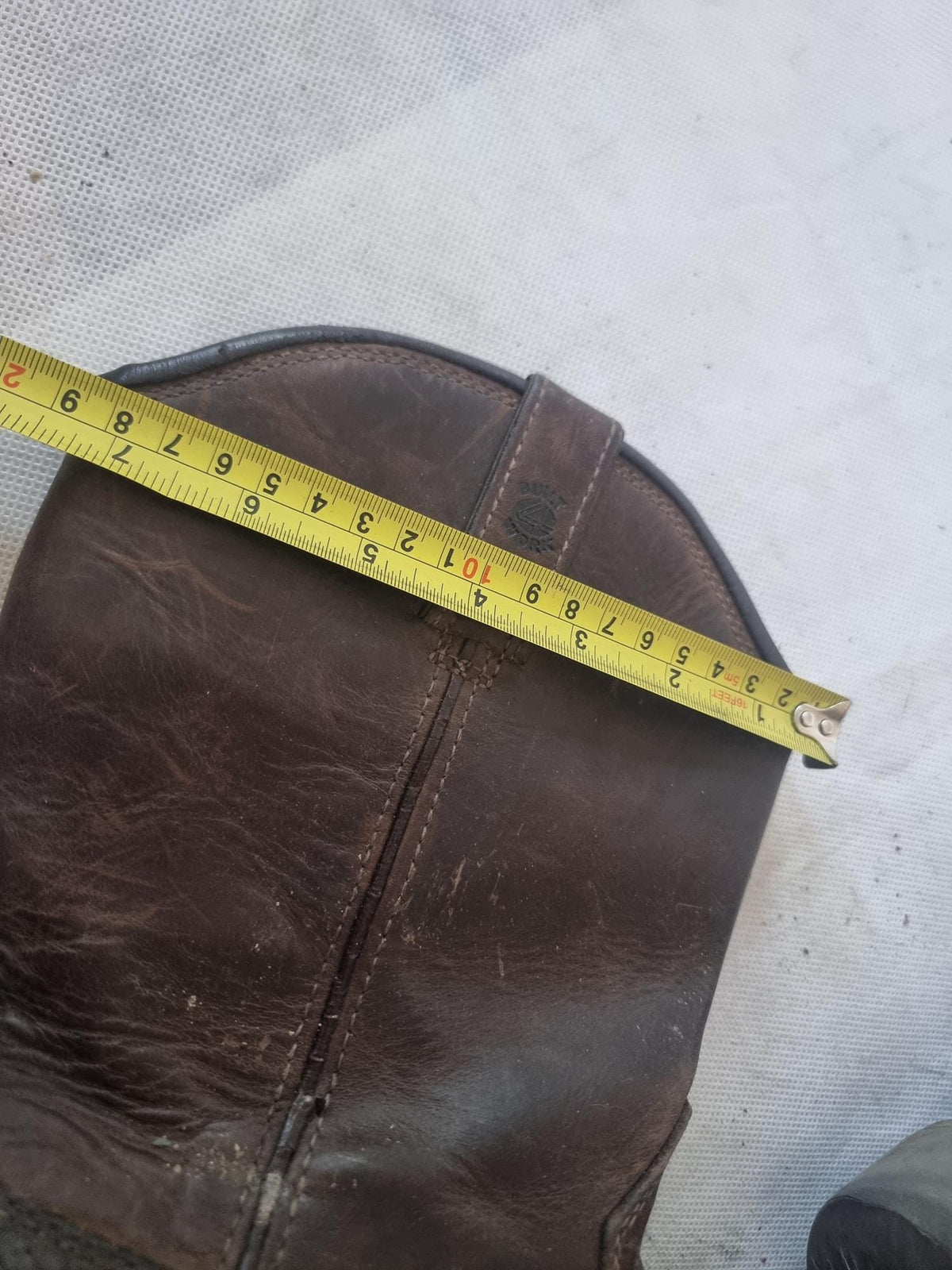 Men’s Rustic Leather Boots UK 10.5, Ranch Work Western Shoes US 11.5, Brown Cowboy Ankle Boots 44.5, Square Toe Slip On Booties
