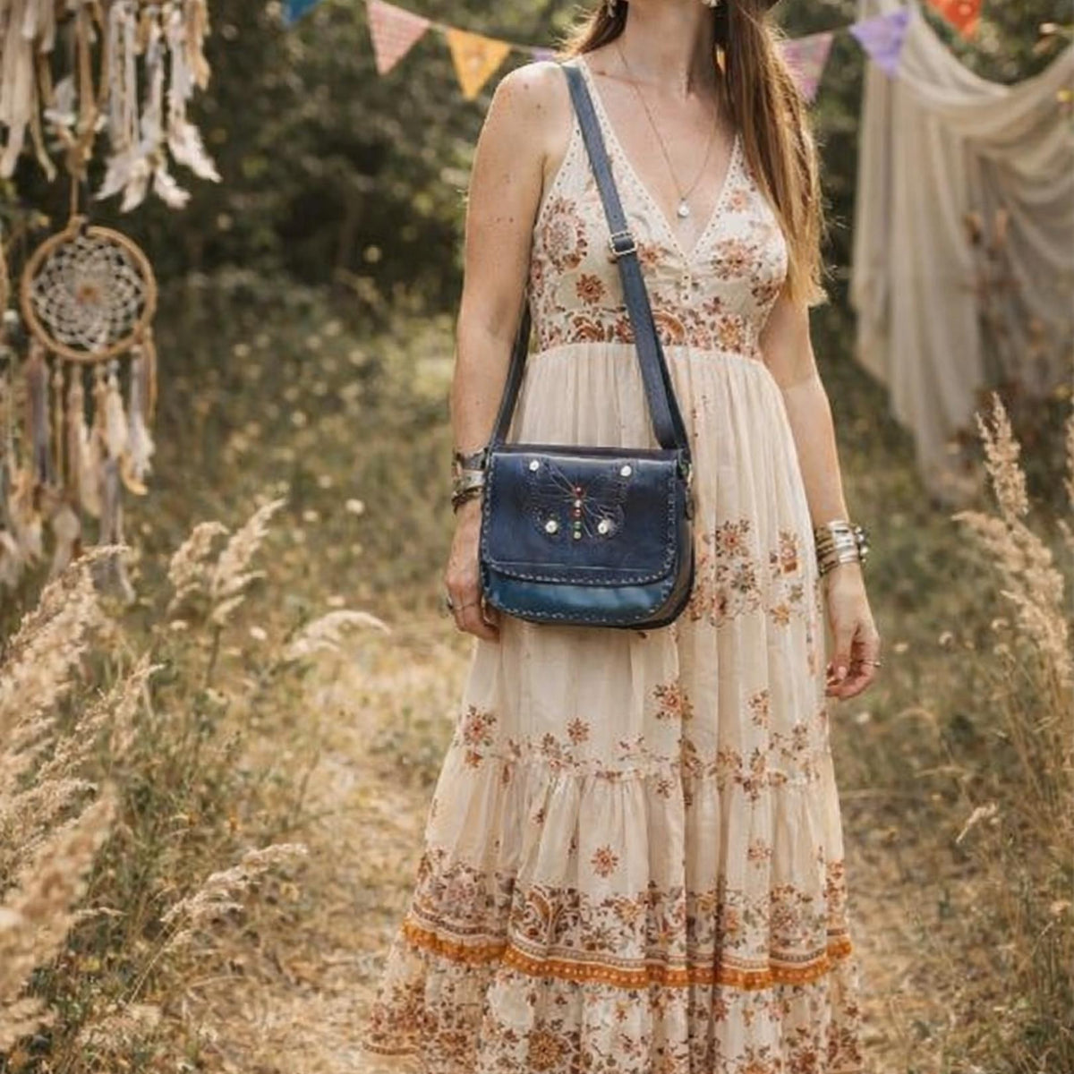 Handmade Leather Butterfly Bag: Gemstone Wings, Vintage Satchel